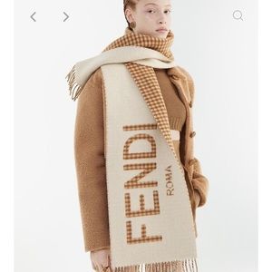 Fendi Scarf Cream wool and cashmere scarf